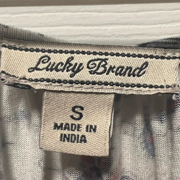 Lucky Brand White Floral Crochet Peasant Size Small - Picture 5 of 7